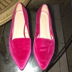 Size 9 PINK VELVET BALLERINAS